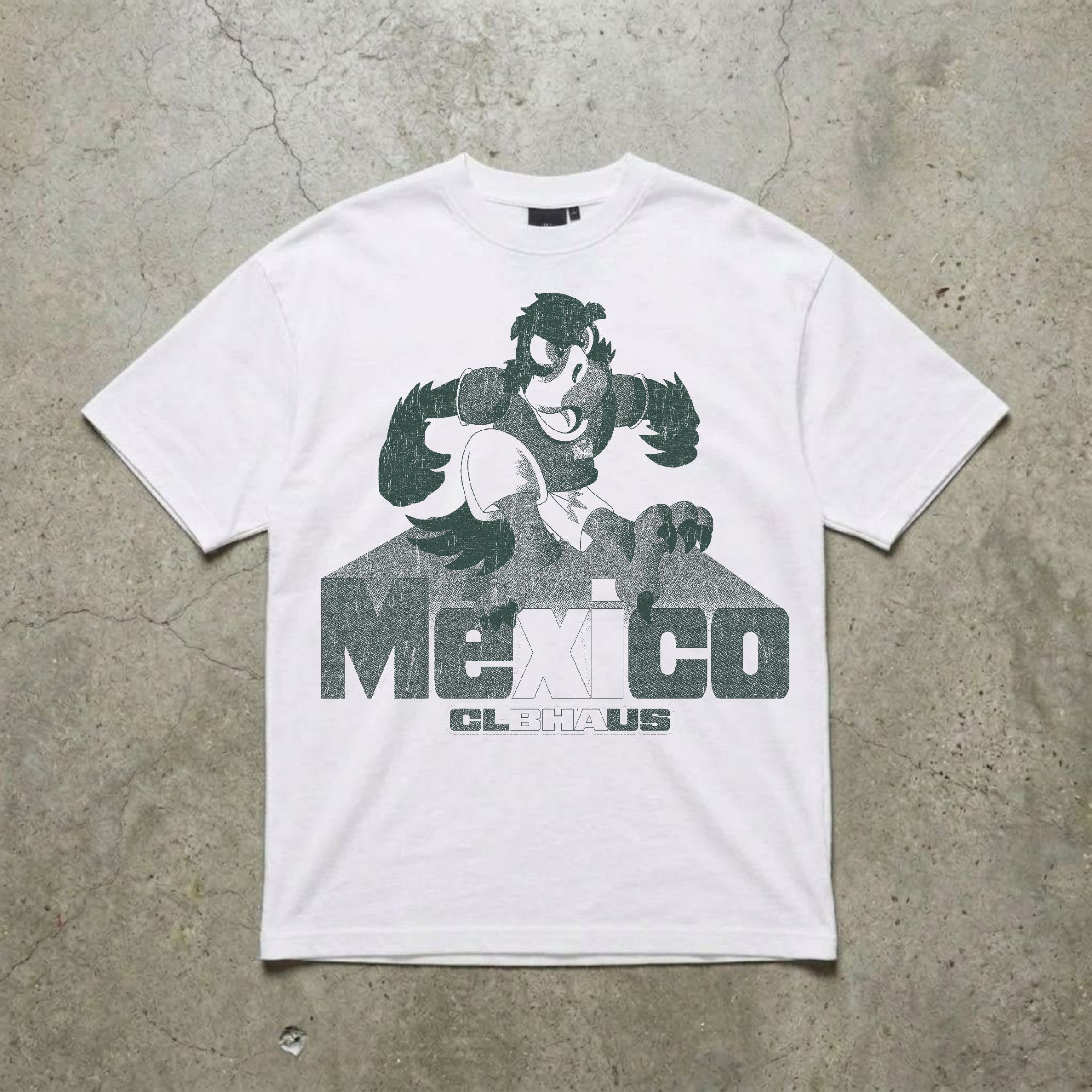 Mexican World Cup Vintage Washed White Tee