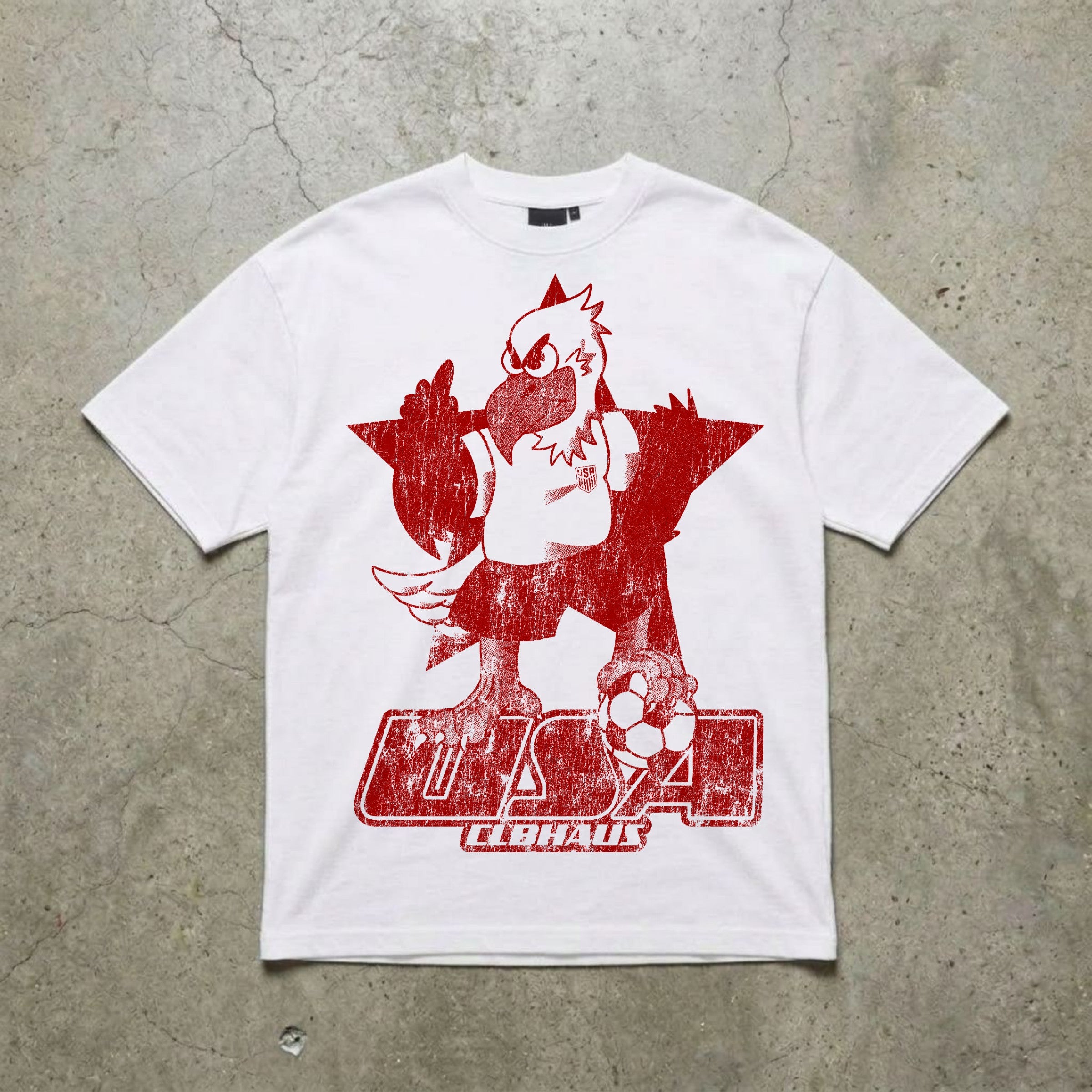 USA World Cup Soccer Vintage Washed White Tee
