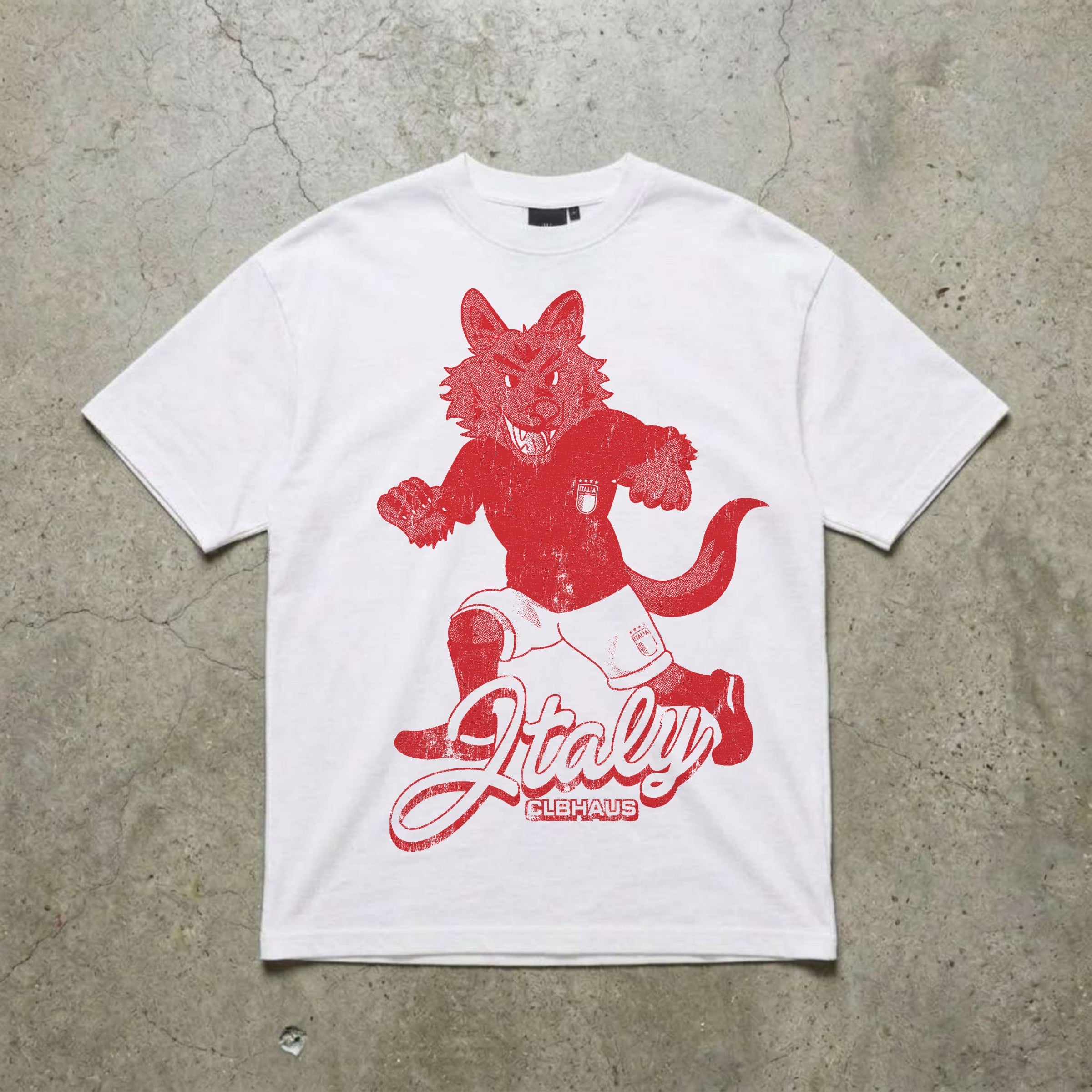 Italian World Cup Vintage Washed White Tee