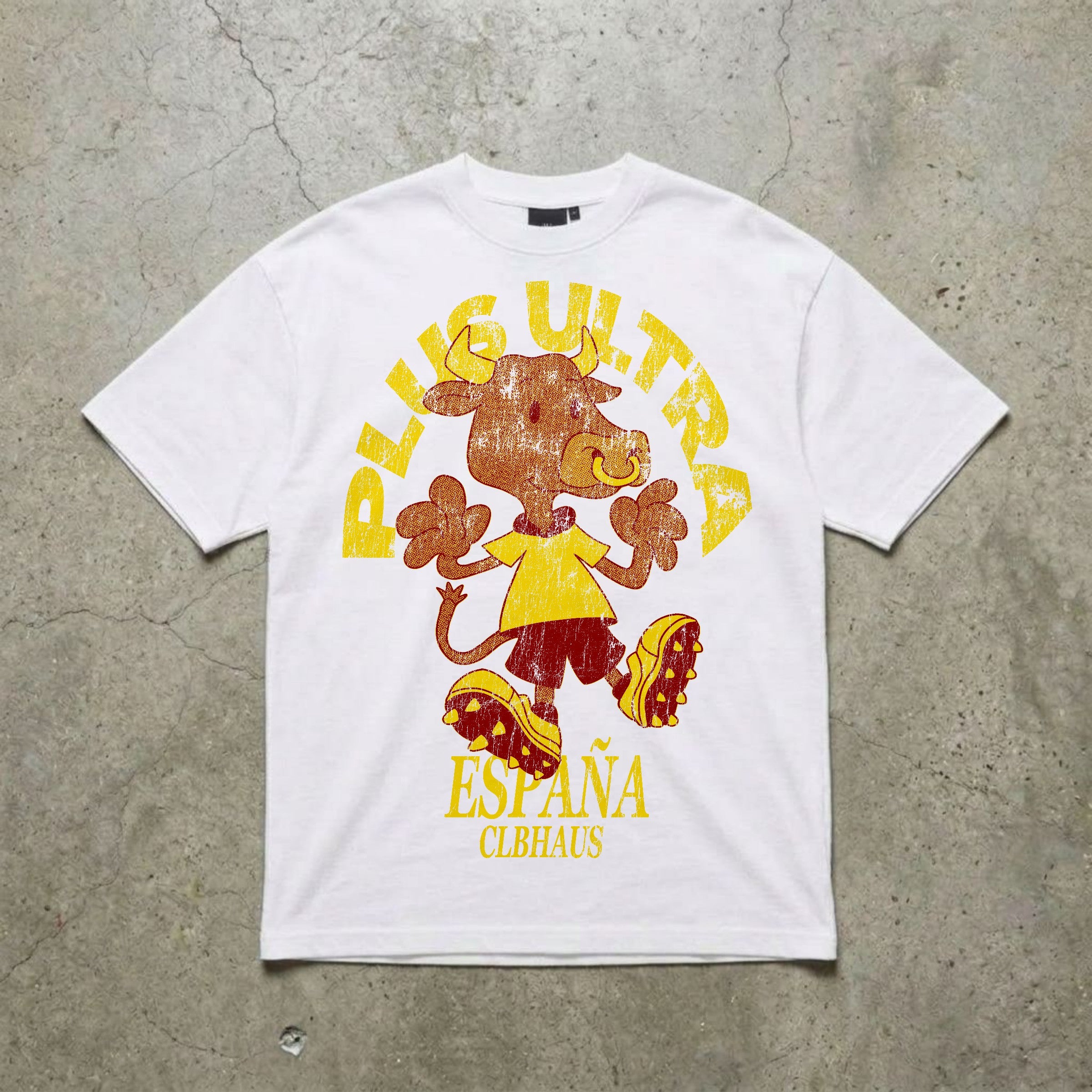 Spanish World Cup Soccerr Vintage Washed White Tee