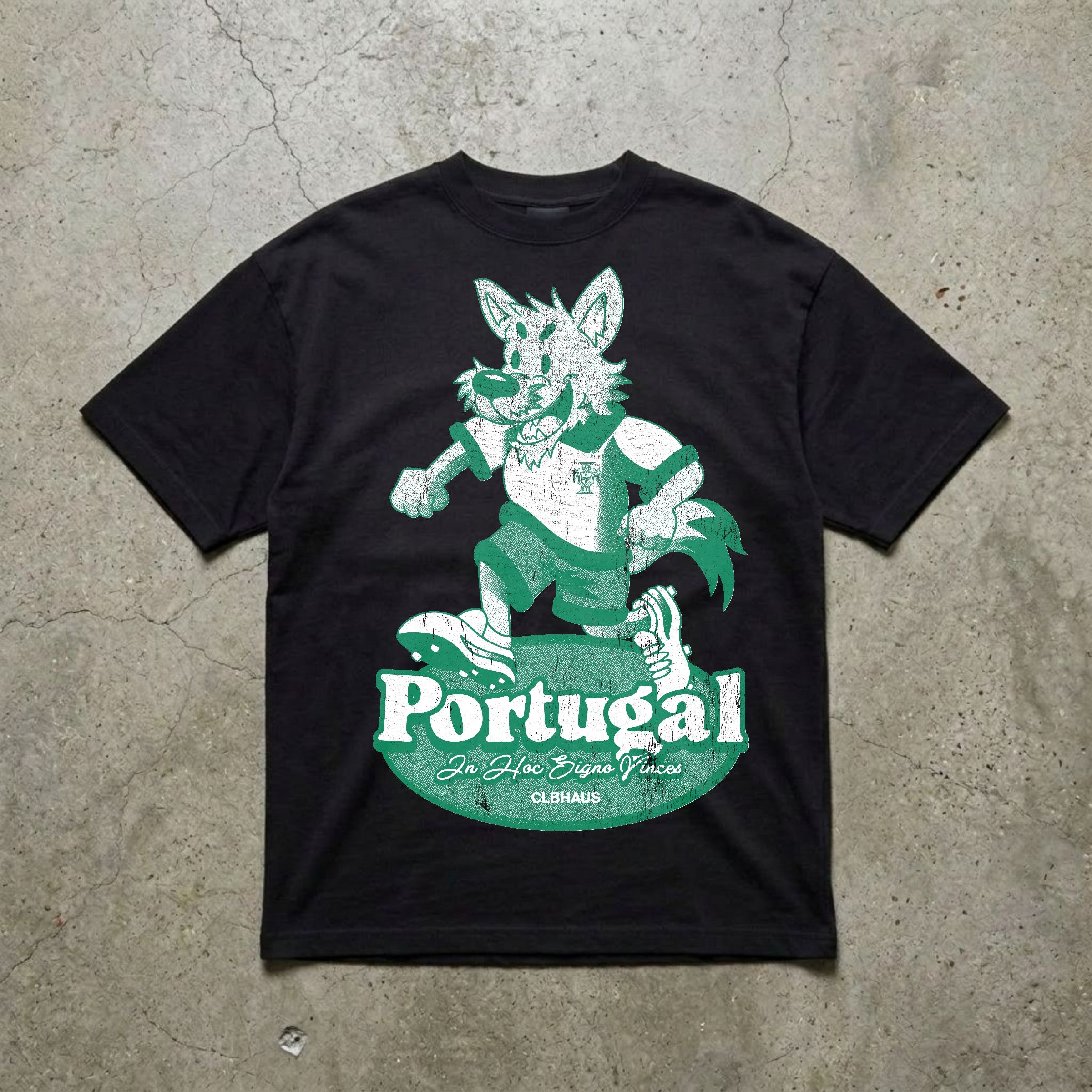 Portugese World Cup Tee Vintage Washed Black Tee